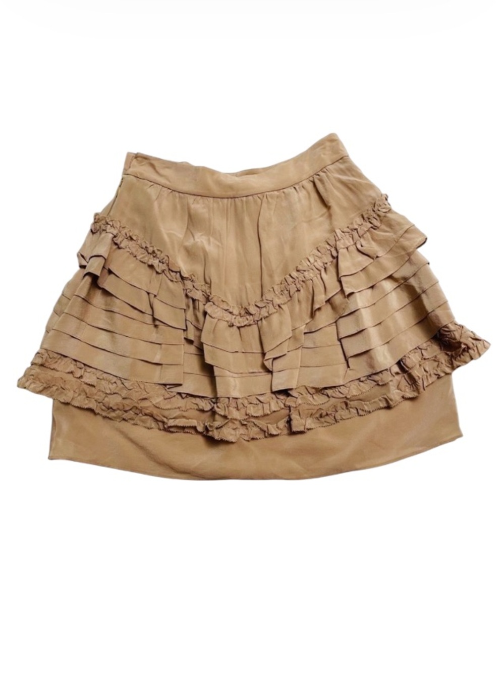 ANTHROPOLOGIE➕LEIFSDOTTIR Silk Ruffle Mini Skirt